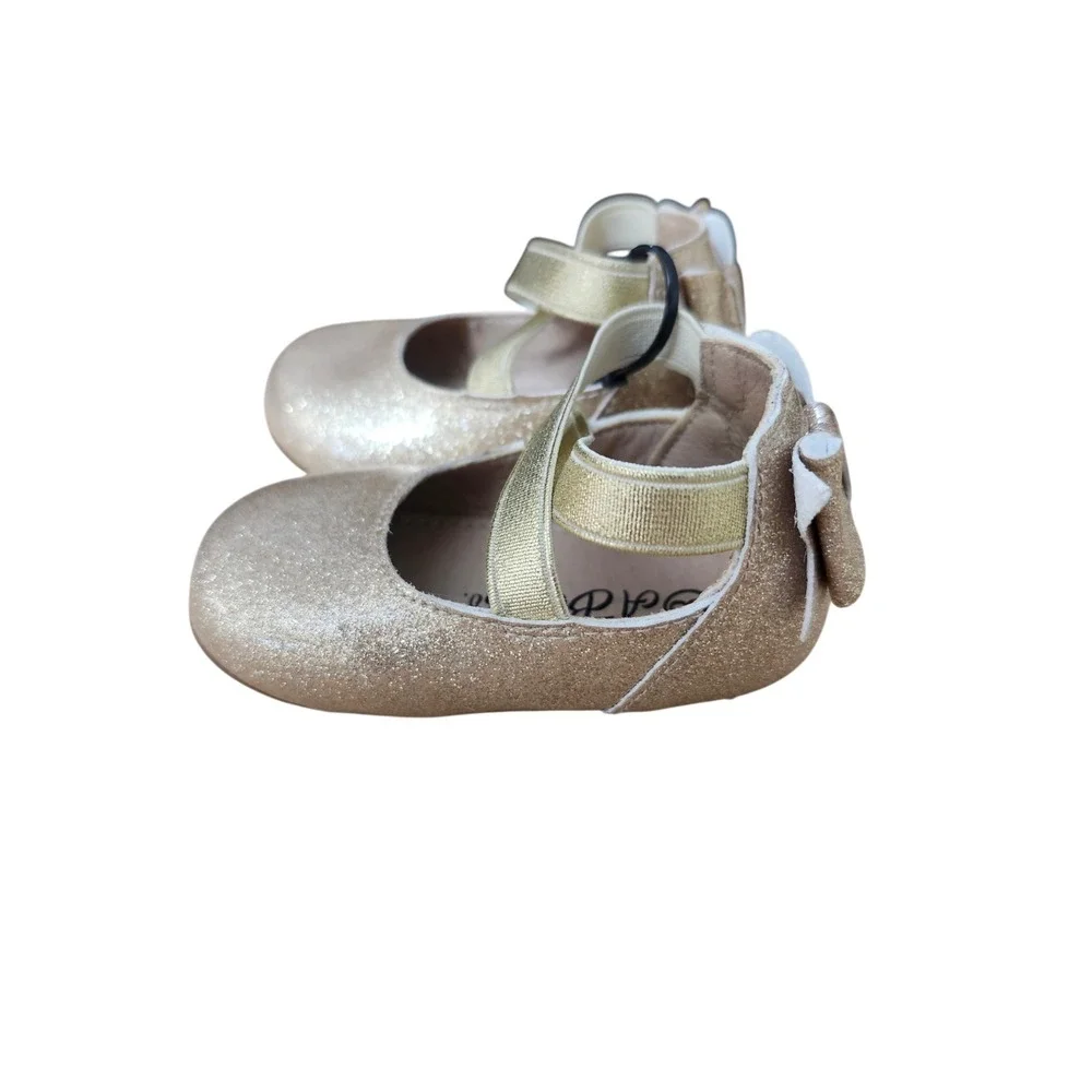 Bear Co Toddler Size 3 Color Change‎ Gold Silver Smooth Glitter Ballet Flat